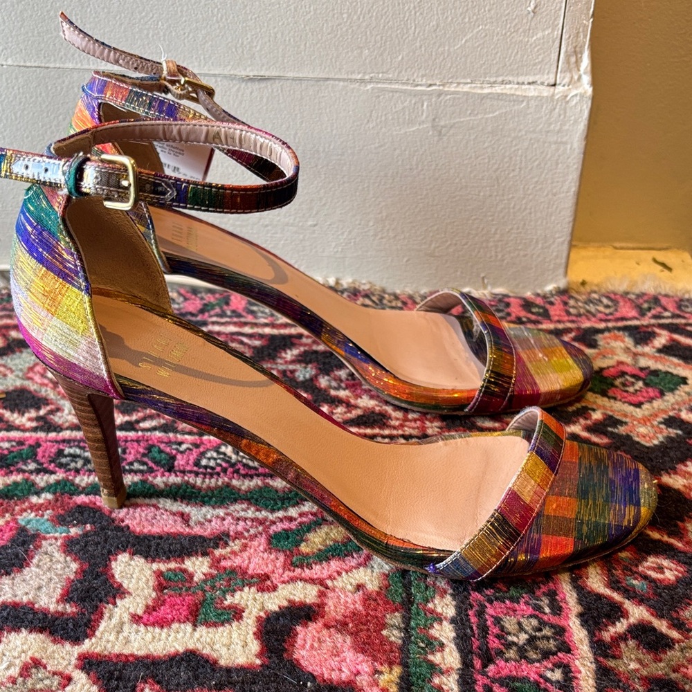 Stuart Weitzman Multicolor Strappy Heels